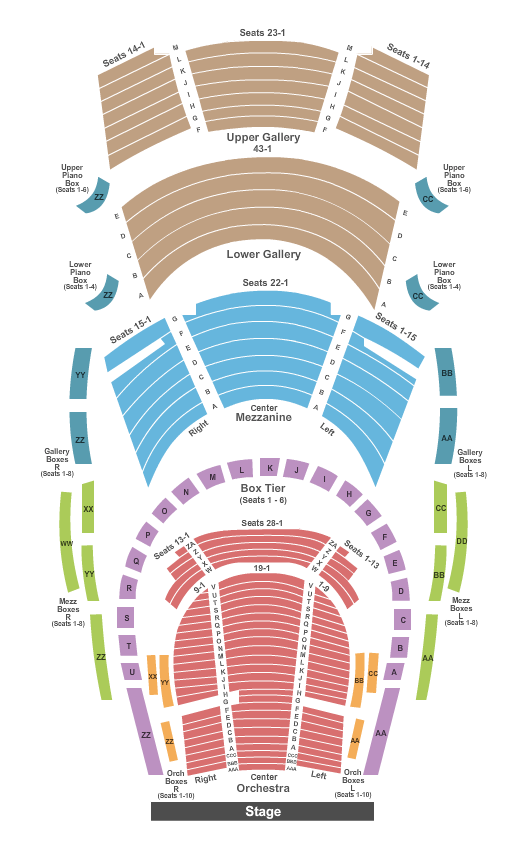 Bass Hall & Juliet Seating Chart